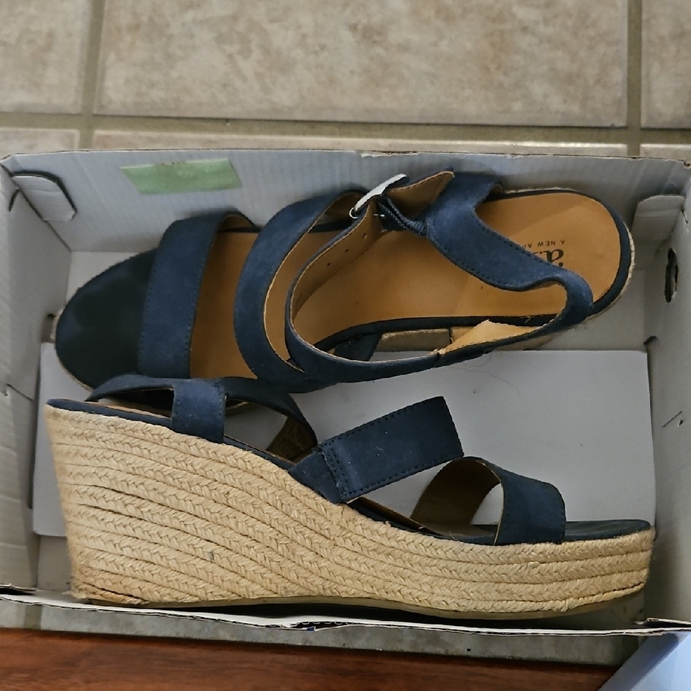 Women's Blue Wedge Sandals